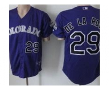 mlb jerseys colorado rockies #29 de la rosa purple