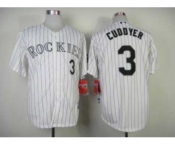 mlb jerseys colorado rockies #3 cuddyer white[purple stripe]