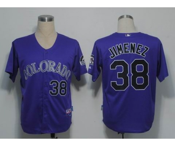 mlb jerseys colorado rockies #38 jimenez purple(cool base)