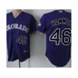 mlb jerseys colorado rockies #46 hammel purple