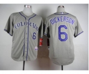 mlb jerseys colorado rockies #6 dickerson grey