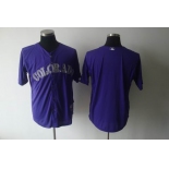 mlb jerseys colorado rockies blank purple