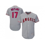 Los Angeles Angels Of Anaheim #17 Shohei Ohtani Grey Flexbase Authentic Collection Stitched MLB Jersey