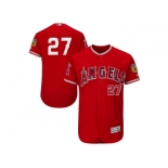 Los Angeles Angels Of Anaheim #27 Mike Trout Red 2017 Spring Training Flexbase Authentic Collection Stitched Baseball Jersey