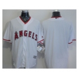 Los Angeles Angels Of Anaheim Blank White New Cool Base Stitched Baseball Jersey