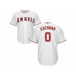 Los Angeles Angels of Anaheim #0 Yunel Escobar Replica White Home Cool Base MLB Jersey