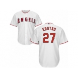 Los Angeles Angels of Anaheim #27 Darin Erstad Replica White Home Cool Base MLB Jersey