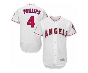 Los Angeles Angels of Anaheim #4 Brandon Phillips White Flexbase Authentic Collection MLB Jersey