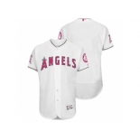 Los Angeles Angels of Anaheim Blank White Home 2016 Mother's Day Flex Base Jersey