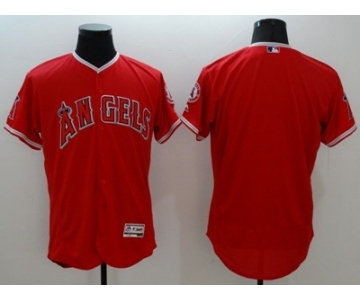 Men Los Angeles Angels Blank Majestic red Flexbase Authentic Collection Player Jersey