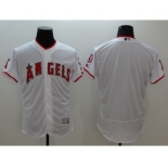 Men Los Angeles Angels Blank Majestic white Flexbase Authentic Collection Player Jersey