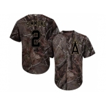 Men Los Angeles Angels Of Anaheim #2 Andrelton Simmons Camo Realtree Collection Cool Base Stitched MLB Jersey