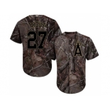 Men Los Angeles Angels Of Anaheim #27 Mike Trout Camo Realtree Collection Cool Base Stitched MLB Jersey