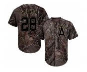 Men Los Angeles Angels Of Anaheim #28 Andrew Heaney Camo Realtree Collection Cool Base Stitched MLB Jersey