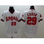 Men Los Angeles Angels Of Anaheim #29 Rod Carew White Flexbase Authentic Collection Cooperstown Stitched MLB Jersey