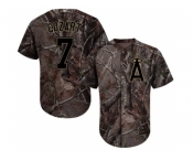 Men Los Angeles Angels Of Anaheim #7 Zack Cozart Camo Realtree Collection Cool Base Stitched MLB Jersey