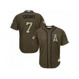 Men Los Angeles Angels Of Anaheim #7 Zack Cozart Green Salute to Service Stitched MLB Jersey