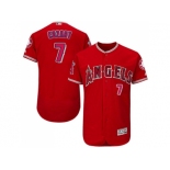 Men Los Angeles Angels Of Anaheim #7 Zack Cozart Red Flexbase Authentic Collection Stitched MLB Jersey