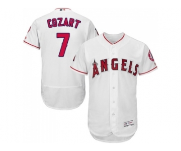 Men Los Angeles Angels Of Anaheim #7 Zack Cozart White Flexbase Authentic Collection Stitched MLB Jersey