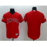 Men Los Angeles Angels of Anaheim Blank Majestic Red 2016 Independence Day Stars & Stripes Flex Base Team Jersey