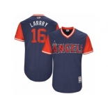 Men's 2017 Little League World Series Angels #16 Huston Street Larrry Navy Jersey