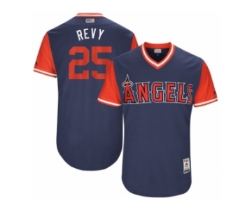 Men's 2017 Little League World Series Angels #25 Ben Revere Revy Navy Jersey