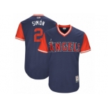 Men's 2017 Little League World Series Angels Andrelton Simmons #2 Simón Navy Jersey