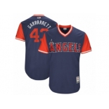 Men's 2017 Little League World Series Angels Garrett Richards #43 Garrrrrett Navy Jersey