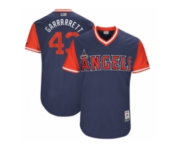 Men's 2017 Little League World Series Angels Garrett Richards #43 Garrrrrett Navy Jersey