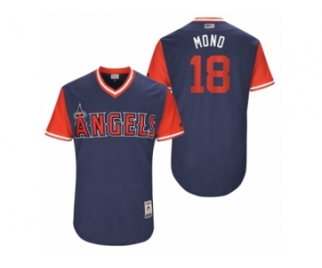 Men's 2017 Little League World Series Angels Luis Valbuena #18 Mono Navy Jersey