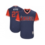 Men's 2017 Little League World Series Angels Mike Trout #27 Kiiiiid Navy Jersey