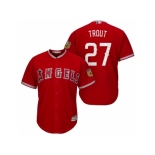 Men's Los Angeles Angels Of Anaheim #27 Mike Trout 2017 Spring Training Cool Base Stitched MLB Jersey