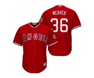 Men's Los Angeles Angels Of Anaheim #36 Jered Weaver 2017 Spring Training Cool Base Stitched MLB Jersey