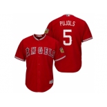 Men's Los Angeles Angels Of Anaheim #5 Albert Pujols 2017 Spring Training Cool Base Stitched MLB Jersey