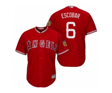 Men's Los Angeles Angels Of Anaheim #6 Yunel Escobar2017 Spring Training Cool Base Stitched MLB Jersey