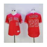 Men's Los Angeles Angels of Anaheim #29 Rod Carew Majestic Red Flexbase Authentic Collection Player Jersey