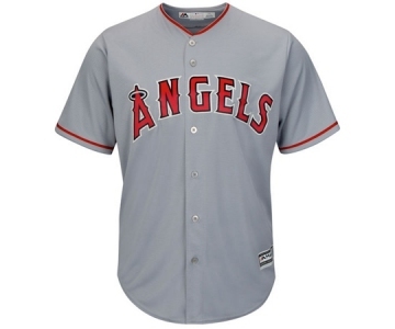 Men's Los Angeles Angels of Anaheim Blank Majestic Gray Road Cool Base Team Jersey