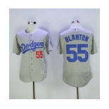 Men's Los Angeles Dodgers #55 Joe Blanton Majestic Grey Flexbase Authentic Collection Player Jersey