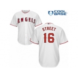 Men's Majestic Los Angeles Angels of Anaheim #16 Huston Street Authentic White Home Cool Base MLB Jersey