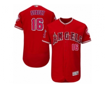 Men's Majestic Los Angeles Angels of Anaheim #16 Huston Street Red Flexbase Authentic Collection MLB Jersey