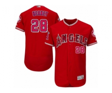 Men's Majestic Los Angeles Angels of Anaheim #28 Andrew Heaney Red Flexbase Authentic Collection MLB Jersey