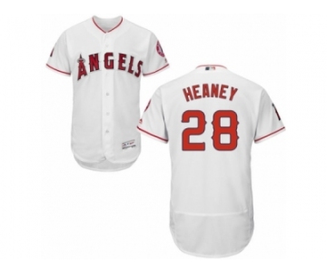 Men's Majestic Los Angeles Angels of Anaheim #28 Andrew Heaney White Flexbase Authentic Collection MLB Jersey