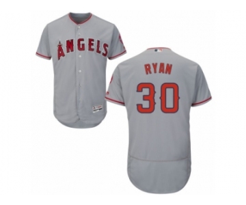 Men's Majestic Los Angeles Angels of Anaheim #30 Nolan Ryan Grey Flexbase Authentic Collection MLB Jersey