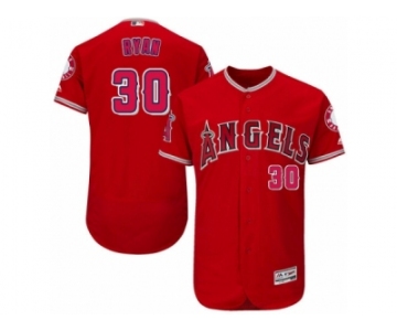 Men's Majestic Los Angeles Angels of Anaheim #30 Nolan Ryan Red Flexbase Authentic Collection MLB Jersey