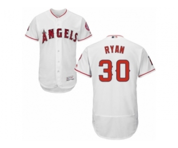 Men's Majestic Los Angeles Angels of Anaheim #30 Nolan Ryan White Flexbase Authentic Collection MLB Jersey