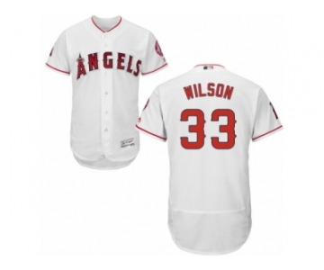 Men's Majestic Los Angeles Angels of Anaheim #33 C.J. Wilson White Flexbase Authentic Collection MLB Jersey