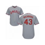 Men's Majestic Los Angeles Angels of Anaheim #43 Garrett Richards Authentic Grey Road Cool Base MLB Jersey