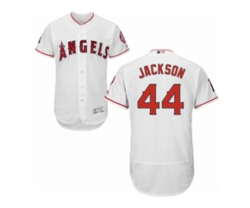 Men's Majestic Los Angeles Angels of Anaheim #44 Reggie Jackson White Flexbase Authentic Collection MLB Jersey