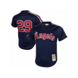 Men's Mitchell and Ness 1984 Los Angeles Angels of Anaheim #29 Rod Carew Authentic Navy Blue Throwback MLB Jersey