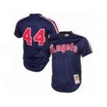 Men's Mitchell and Ness 1984 Los Angeles Angels of Anaheim #44 Reggie Jackson Replica Navy Blue Throwback MLB Jersey